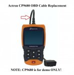 OBD II-16Pin Cable Replacement for Actron CP9680 AutoScanner